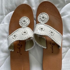Jack Rogers Sandals White Like New Size 10